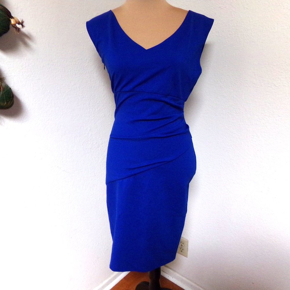 Diane Von Furstenburg Royal Blue Dress Bevin View 2
